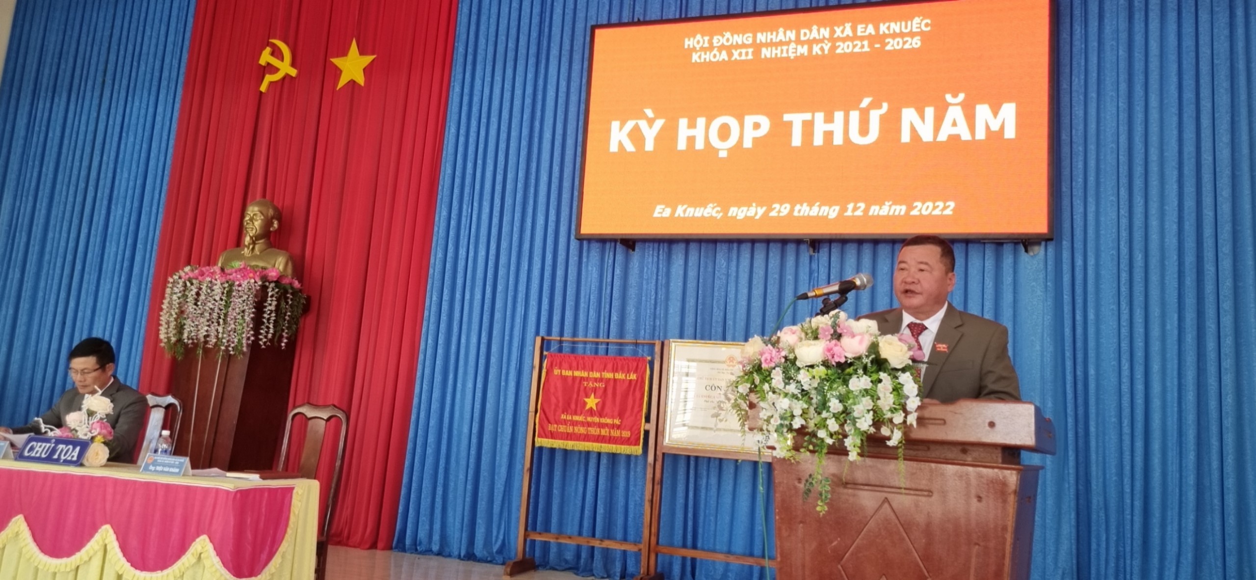 Hội Đồng Nhân Dân Xã Ea Knuếc Tổ Chức Kỳ Họp Thứ 5  Nhiệm Kỳ 2021-2026.